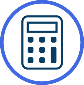 Icon for the financial calculator section