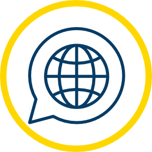 Icon for the financial translations section